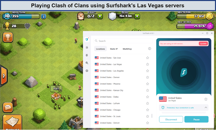 play-clash-of-clans-in Australia-with-surfshrak