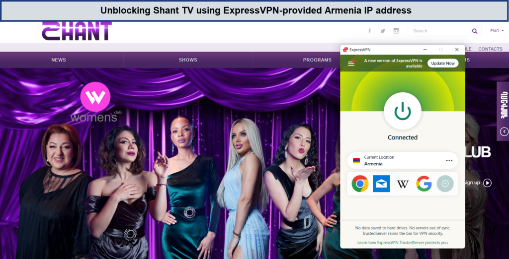 shant-tv-with-expressvpn-in-India