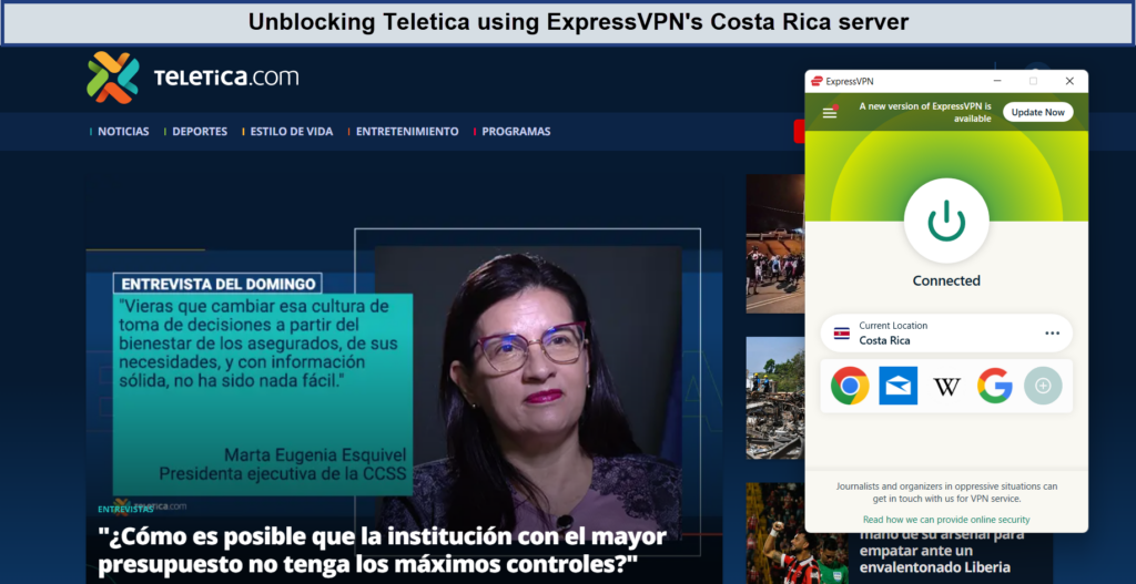unblocking-teletica-with-expressvpn-costa-rica-servers-For Spain Users
