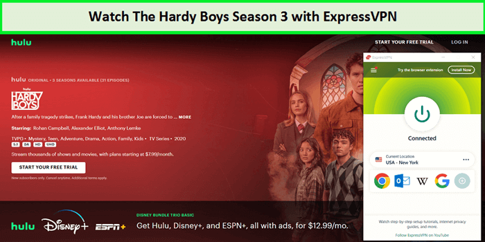 Watch-Hardy-Boys Season-3-on-hulu-with-ExpressVPN-in-India
