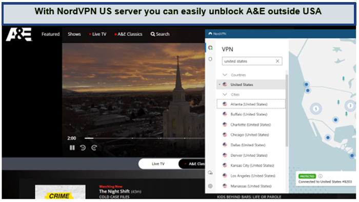 NordVPN-unblocked-AE-A&E-outside-USA