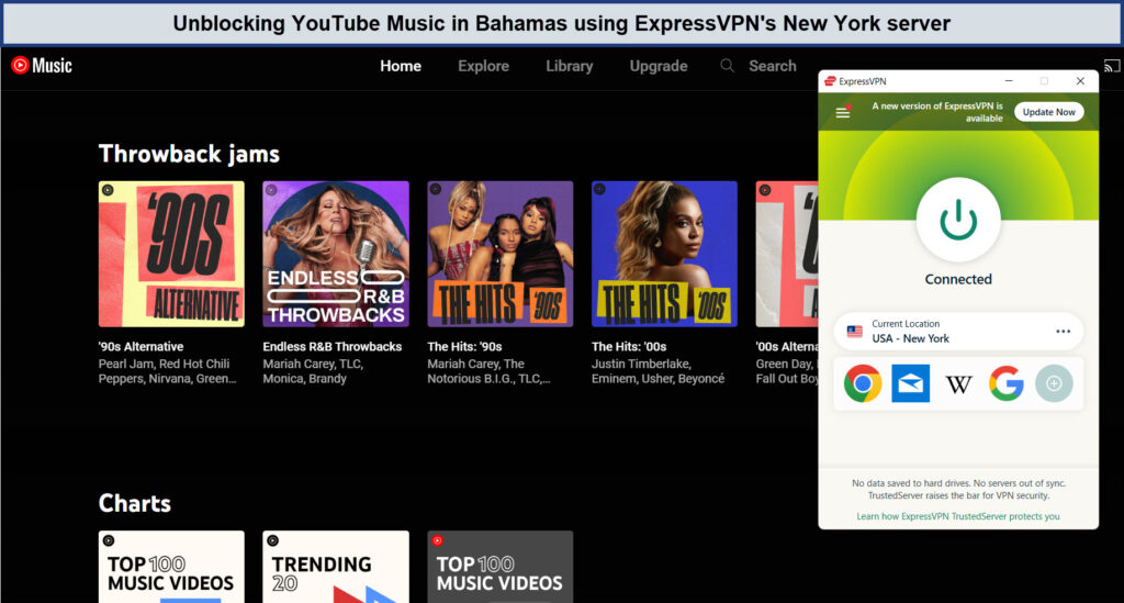 YouTube-Music-in-Bahamas-with-expressvpn-For German Users