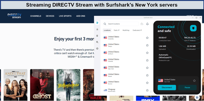 directv-stream-unblocked-by-surfshark-outside-USA