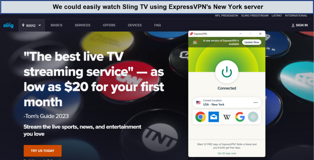 sling-tv-with-expressvpn-in-Canadain-Canada