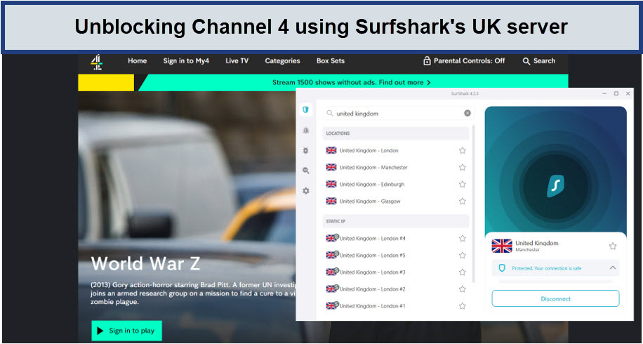 stream-channel4-with-surfshark-in-France