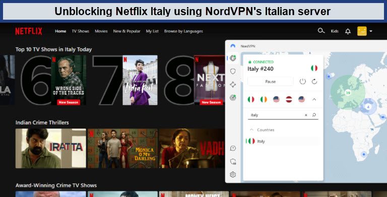 unblocking-netflix-italy-with-nordvpn-in-Italy