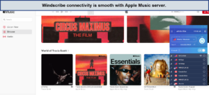 windscribe-connectivity-with-apple-Music-n-server-in-South Korea