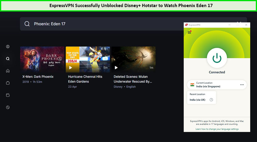 Use-ExpressVPN-to-Watch-Phoenix-Eden-17-in-India-on-Hotstar