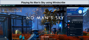 Playing-No Man's-Sky-using-Windscribe-in-Australia