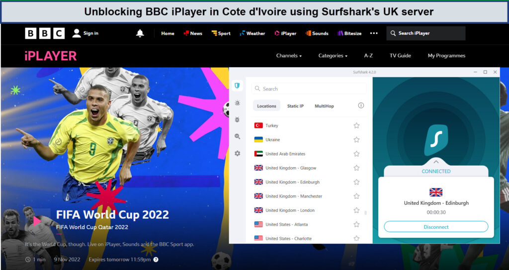 bbc-iplayer-in-Cote d'Ivoire-with-surfshark