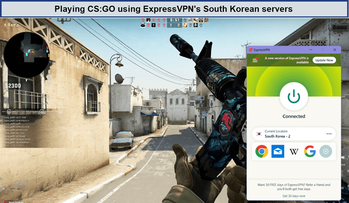 playing-csgo-outside-South Korea-by-expressvpn