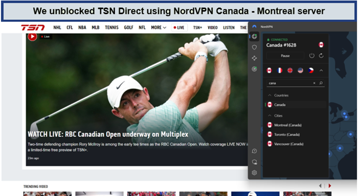 tsn-direct-with-nordvpn-outside-Canada