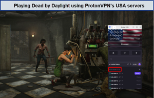 Playing-Dead-by-Daylight-with-ProtonVPN-in-USA