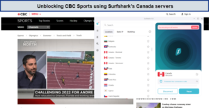 Unblocking-CBC-Sports-in-Spain-using-Surfshark-canada