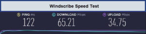 Windscribe-speed-test-For Spain Users