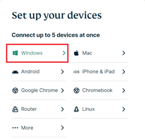 under ‘Set up your devices-in-India