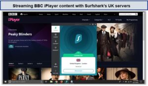 streaming-BBC-iPlayer-with-Surfshark-UK-servers-For Spain Users