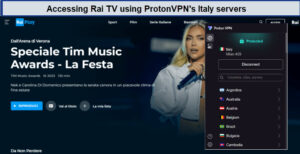 unblocking-rai-tv-with-protonVPN-in-Australia