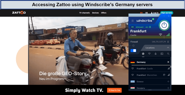zattoo-unblocked-with-windscribe-germany-servers-For Australian Users