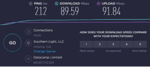 PrivateVPN-speed-test-in-South Korea-usa