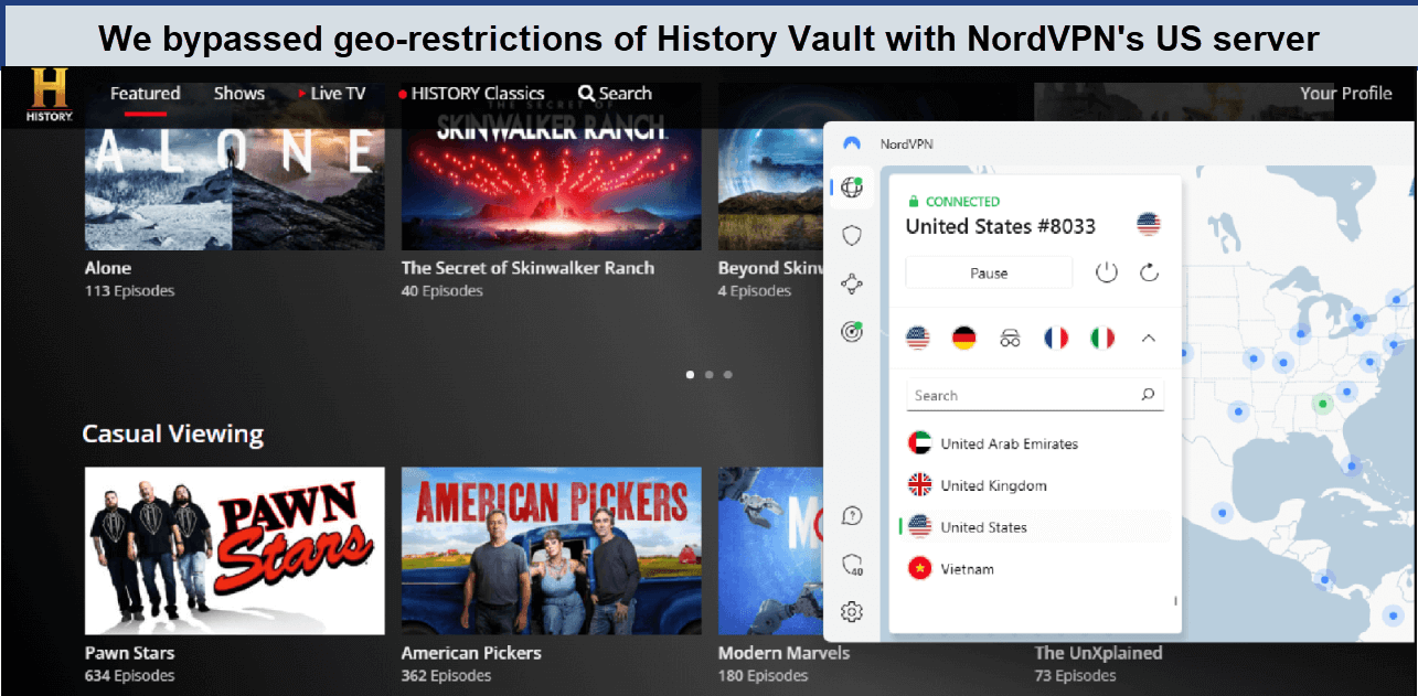 bypassed-restrictions-of-history-vault-with-NordVPN-in-Hong kong