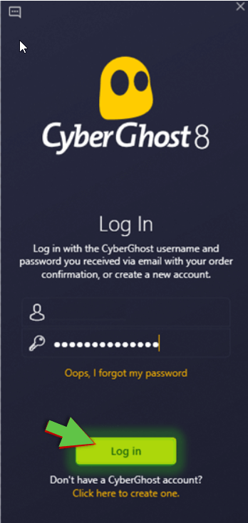 select-log-in-cyberghost