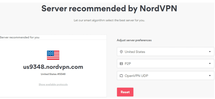 select-server-on-nordvpn