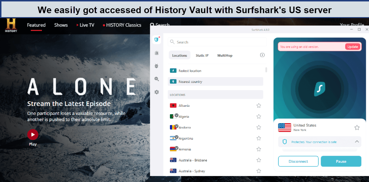 surfshark-us-server-for-history-vault-in-Hong kong
