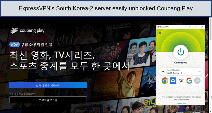 coupang-play-unblocked-using-korean-servers-expressvpn-outside-South Korea