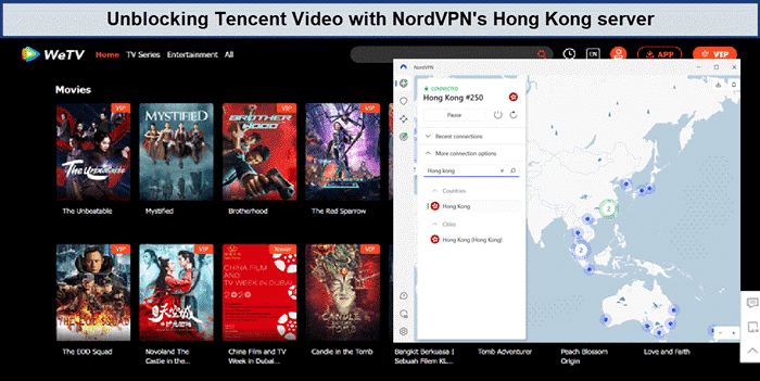 tencent-video-unblocked-using-hong-kong-servers-nordvpn-outside-Hong kong