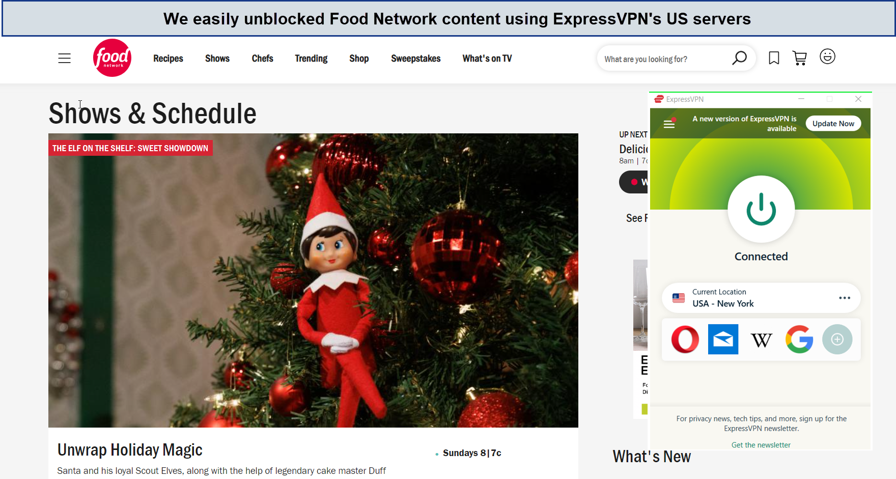 unblocked-Food-Network-using-ExpressVPN-in-India