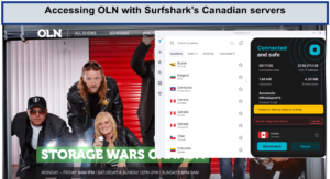 Accessing-OLN-with-Surfshark-Canadian-servers-in-Australia