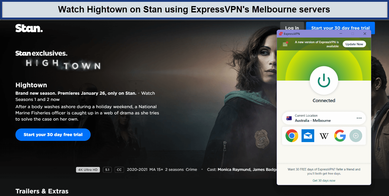 hightown-on-stan-unblocked-using-australian-servers-expressvpn-outside-Australia
