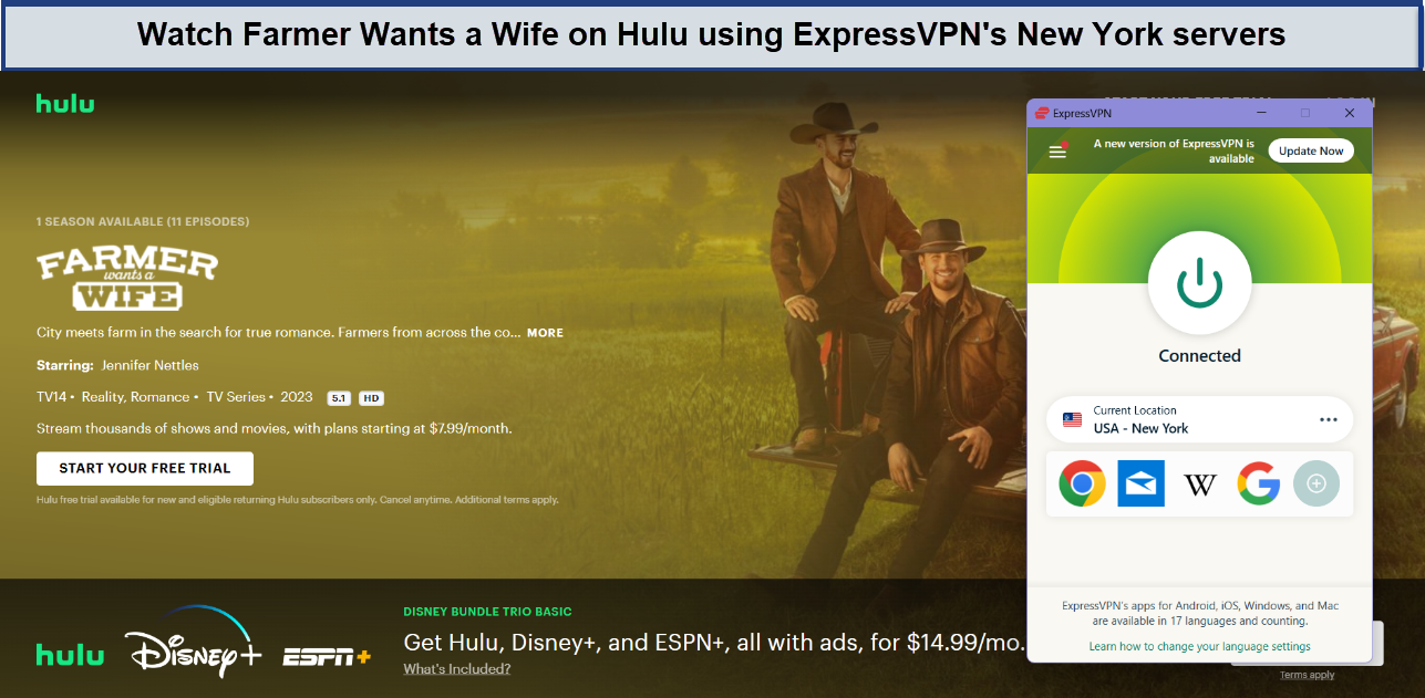 watch-farmer-wants-a-wife-on-hulu-using-expressvpn-new-york-servers-in-Hong kong
