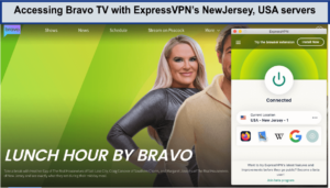 Accessing-Bravo-TV-with-ExpressVPNs-NewJersey-USA-servers-outside-USA