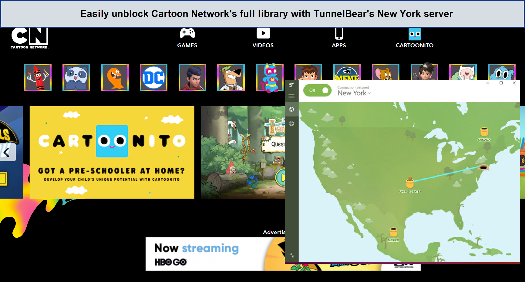 unblock-Cartoon-Network-with-TunnelBear-in-Hong kong